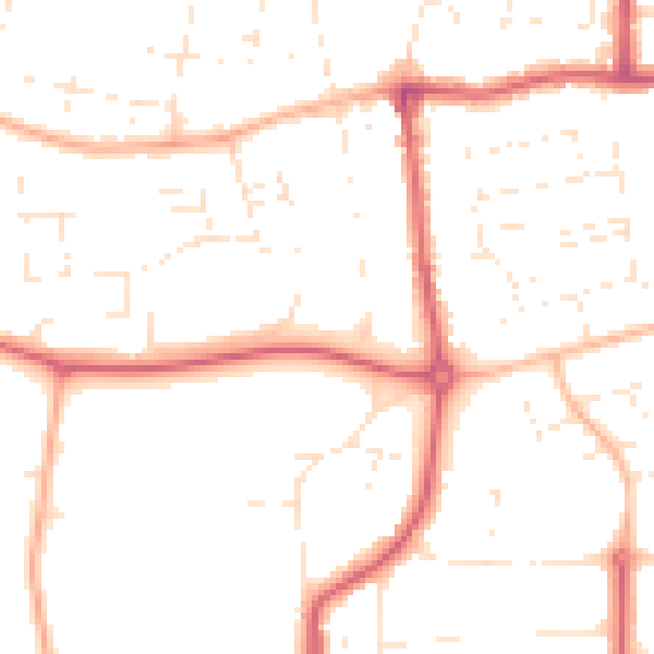 Daytime road noise heatmap for SN2 2NH