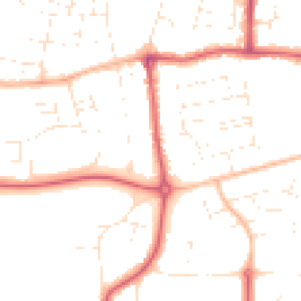Daytime road noise heatmap for SN2 2PH