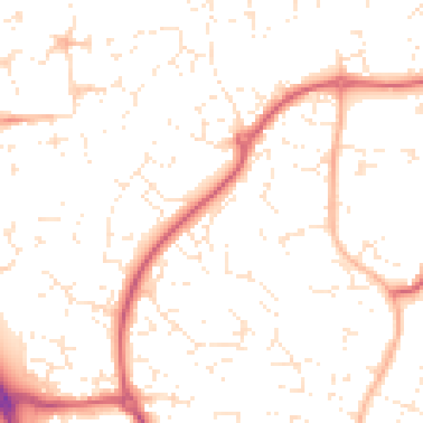 Daytime road noise heatmap for SN2 2RU