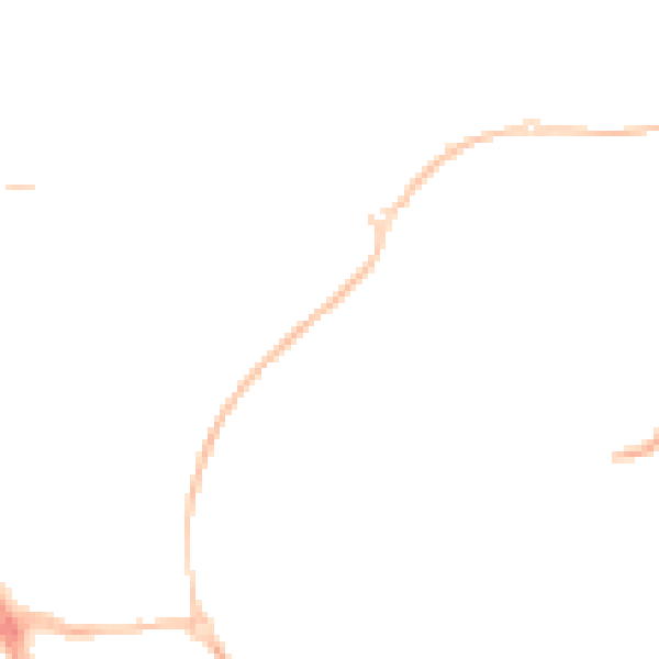 Night-time road noise heatmap for SN2 2RU