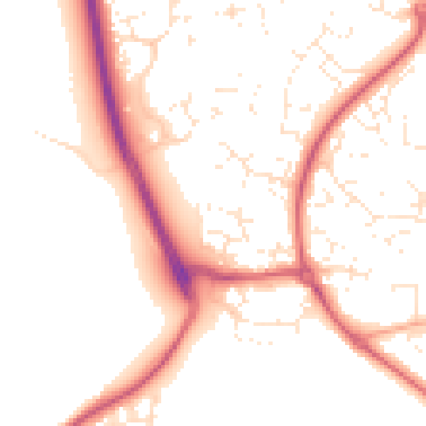 Daytime road noise heatmap for SN2 2SF