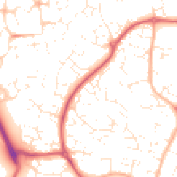 Daytime road noise heatmap for SN2 2SH