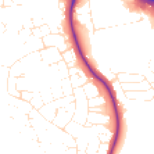 Daytime road noise heatmap for SN2 5DN