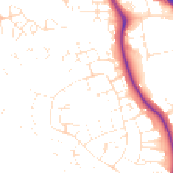 Daytime road noise heatmap for SN2 5HH