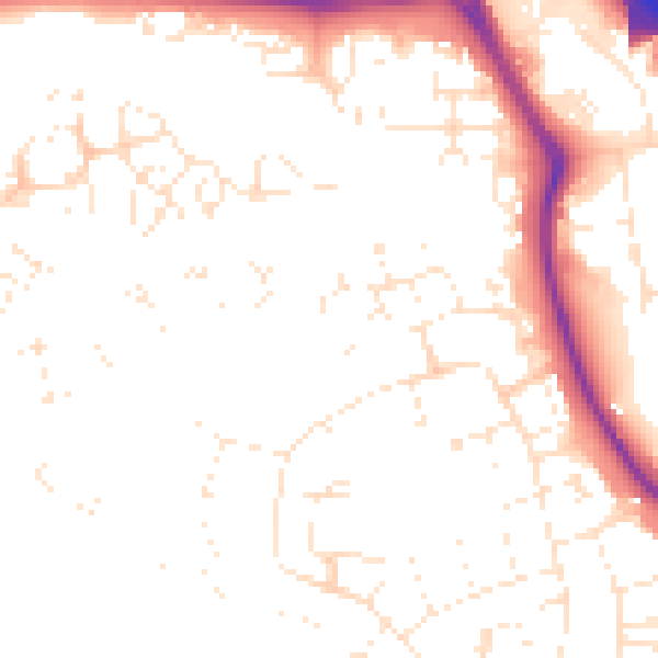 Daytime road noise heatmap for SN2 5JD