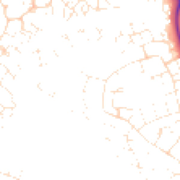 Daytime road noise heatmap for SN2 5LF
