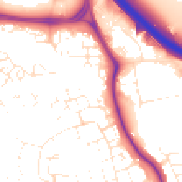 Daytime road noise heatmap for SN2 5NA