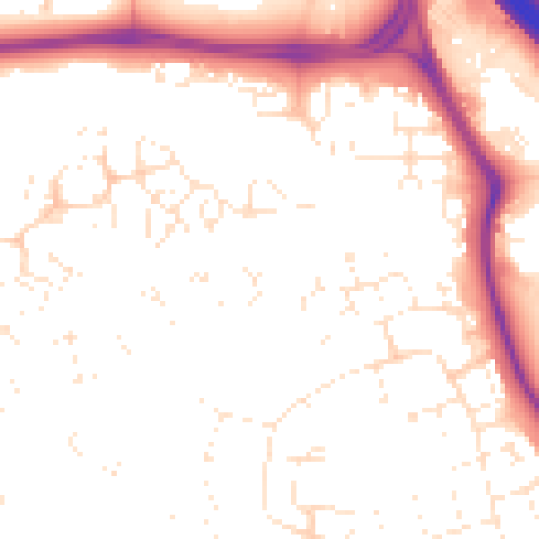 Daytime road noise heatmap for SN2 5NP