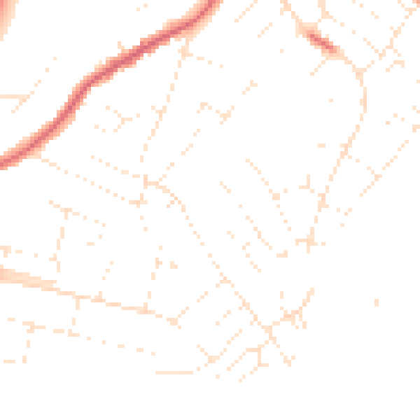 Daytime road noise heatmap for SN2 7HX