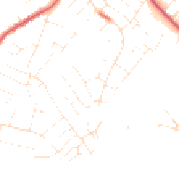 Daytime road noise heatmap for SN2 7JT