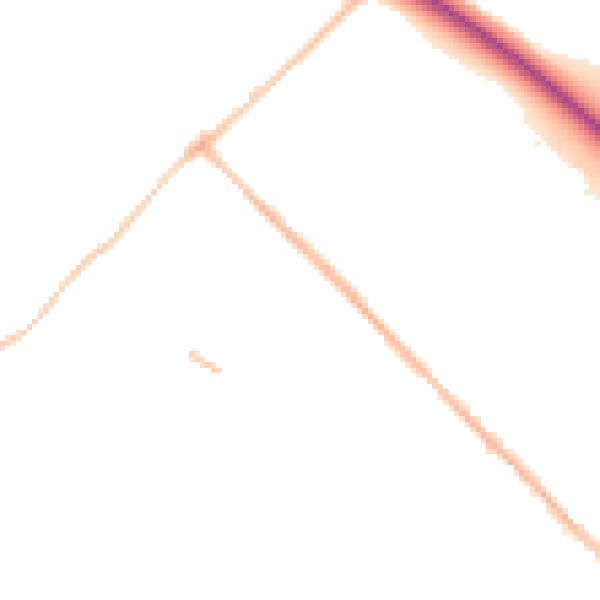 Night-time road noise heatmap for SN2 7NL