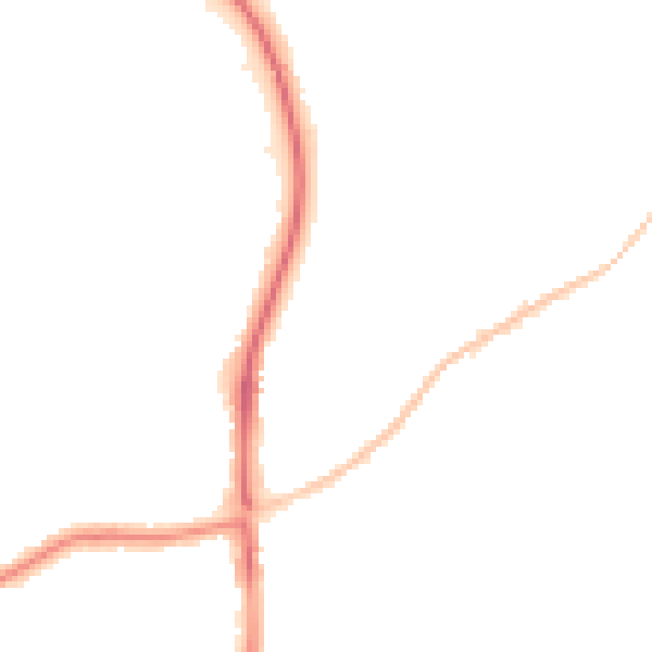 Night-time road noise heatmap for SN2 7QB