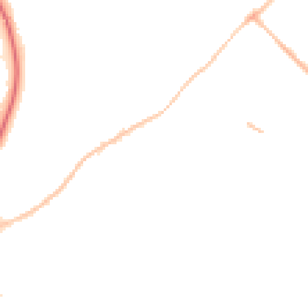 Night-time road noise heatmap for SN2 7QH