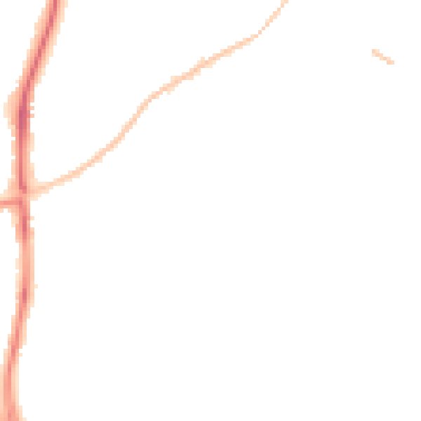 Night-time road noise heatmap for SN2 7QY