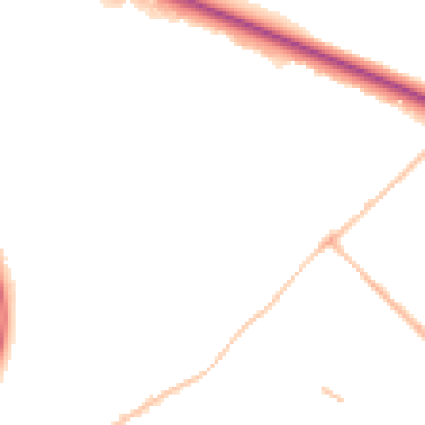 Night-time road noise heatmap for SN2 7RY