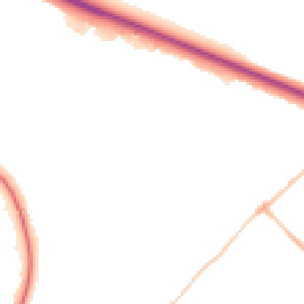 Night-time road noise heatmap for SN2 7RZ