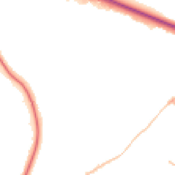 Night-time road noise heatmap for SN2 7TE
