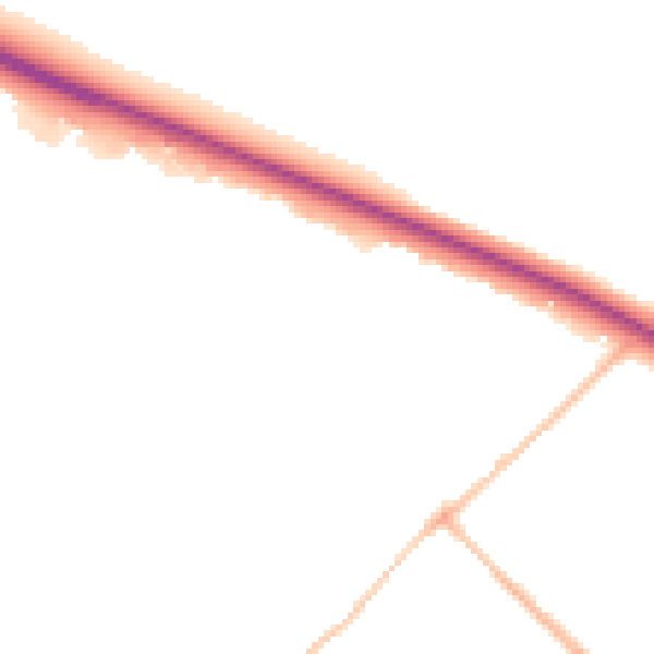 Night-time road noise heatmap for SN2 7TF