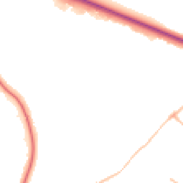 Night-time road noise heatmap for SN2 7TJ