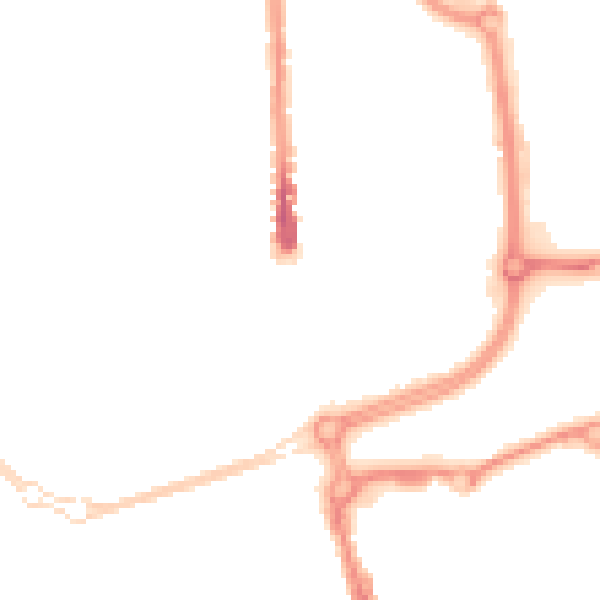 Night-time road noise heatmap for SN2 8AF