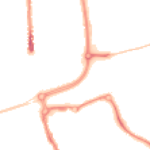 Night-time road noise heatmap for SN2 8BH
