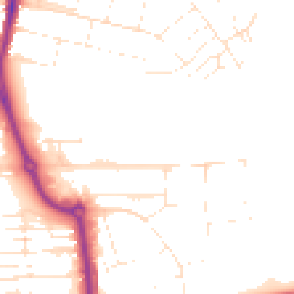 Daytime road noise heatmap for SN2 8BL