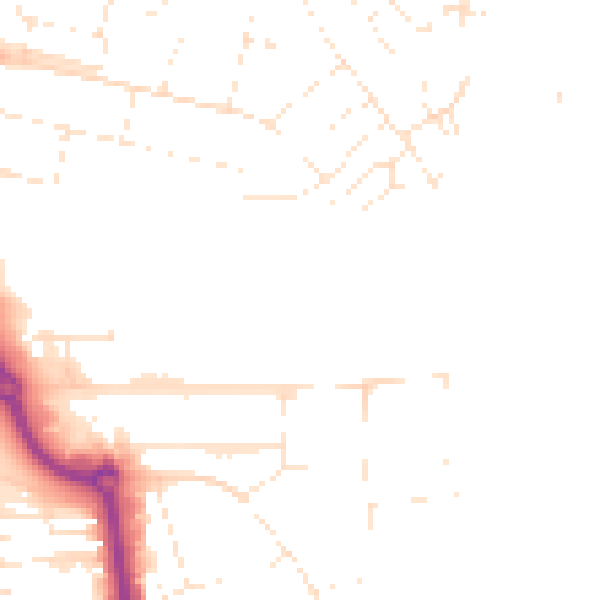 Daytime road noise heatmap for SN2 8BW