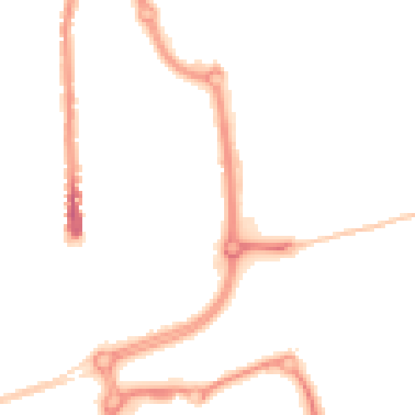 Night-time road noise heatmap for SN2 8DG