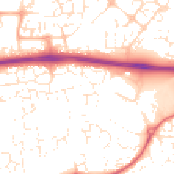 Daytime road noise heatmap for SN25 1AR