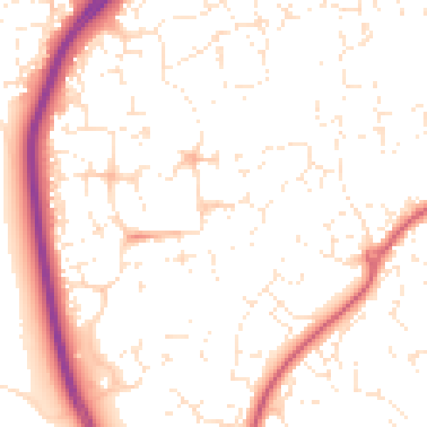 Daytime road noise heatmap for SN25 1AY