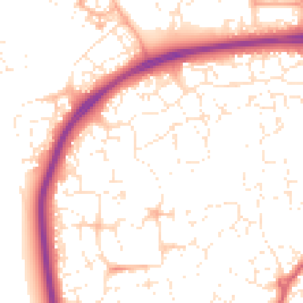 Daytime road noise heatmap for SN25 1BH