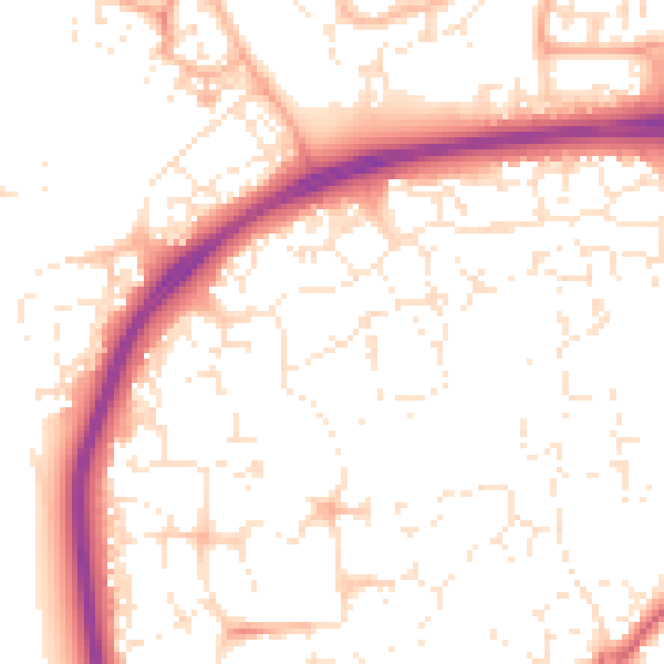 Daytime road noise heatmap for SN25 1BJ