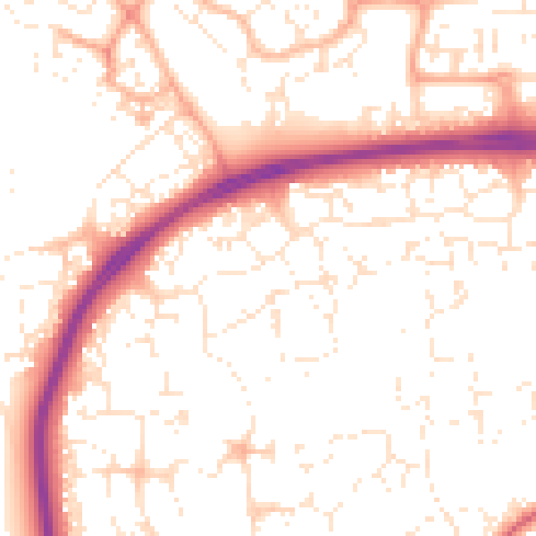 Daytime road noise heatmap for SN25 1BQ