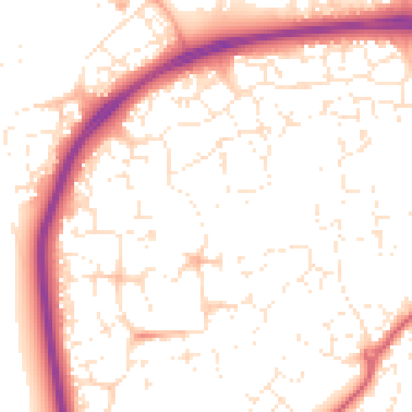 Daytime road noise heatmap for SN25 1BX
