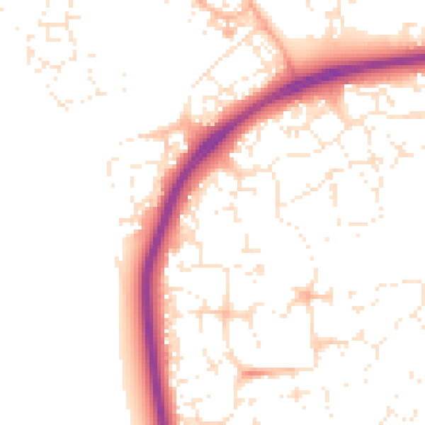 Daytime road noise heatmap for SN25 1BY