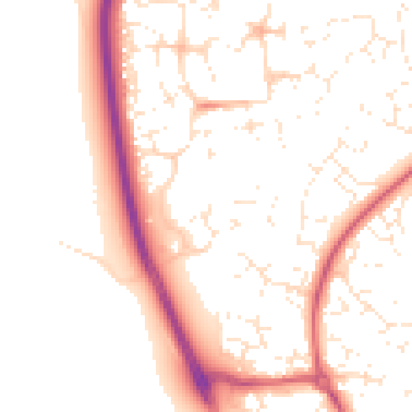 Daytime road noise heatmap for SN25 1FD