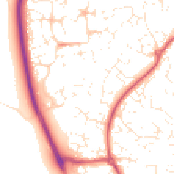 Daytime road noise heatmap for SN25 1FH