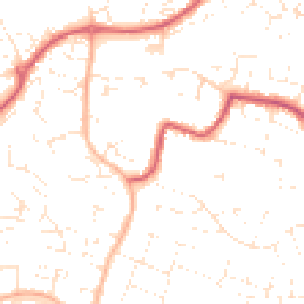Daytime road noise heatmap for SN25 1HT