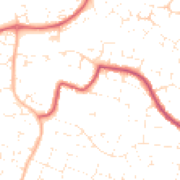 Daytime road noise heatmap for SN25 1HU
