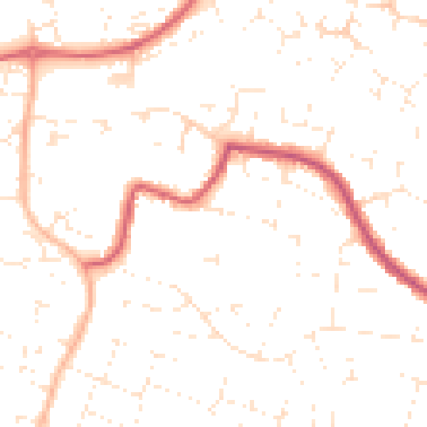 Daytime road noise heatmap for SN25 1HX