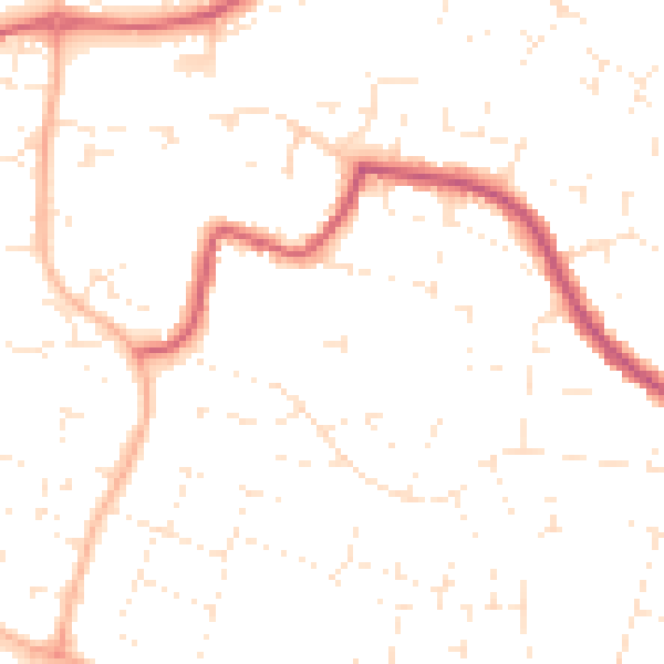 Daytime road noise heatmap for SN25 1HY
