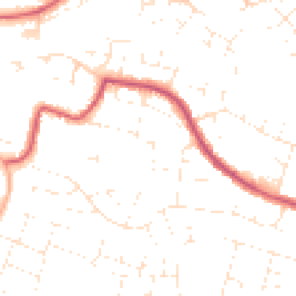 Daytime road noise heatmap for SN25 1JA