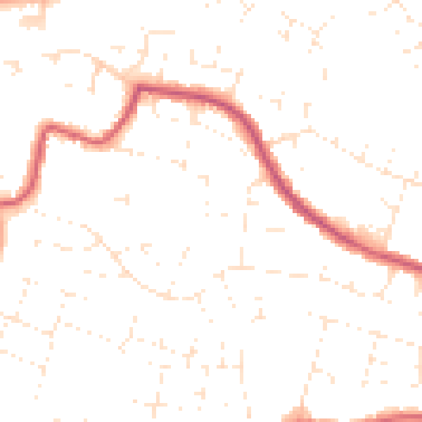 Daytime road noise heatmap for SN25 1JB