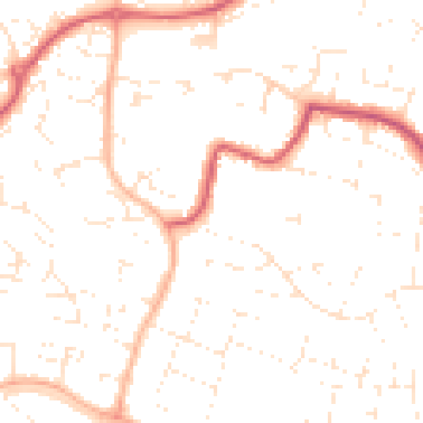 Daytime road noise heatmap for SN25 1JQ