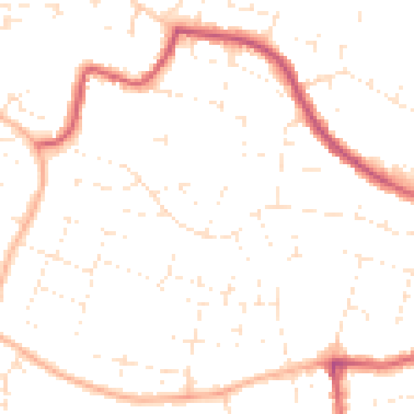 Daytime road noise heatmap for SN25 1PD