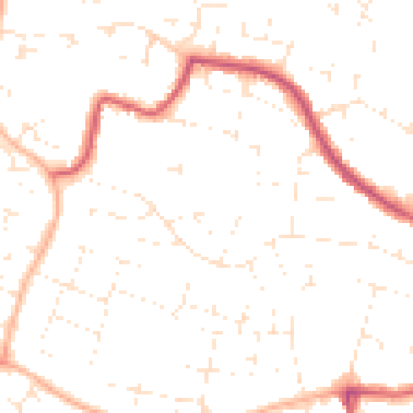 Daytime road noise heatmap for SN25 1PN