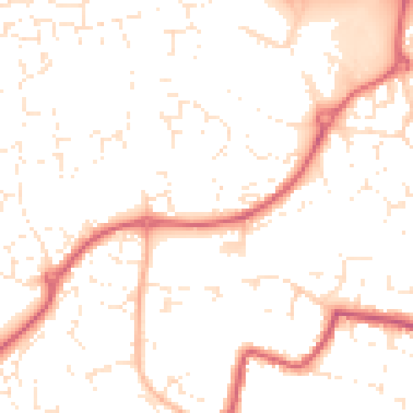 Daytime road noise heatmap for SN25 1QT