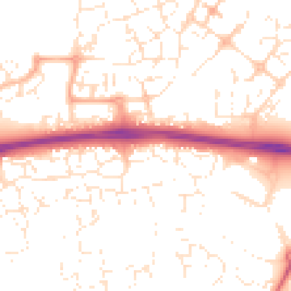Daytime road noise heatmap for SN25 1QZ