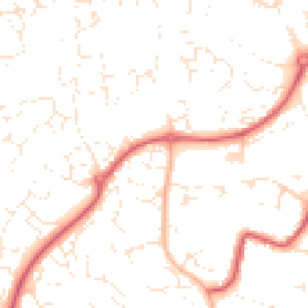 Daytime road noise heatmap for SN25 1SQ