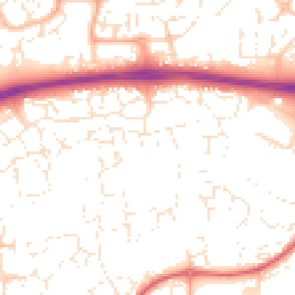 Daytime road noise heatmap for SN25 1TL